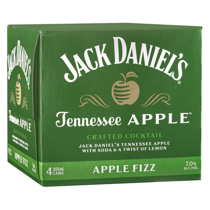 Jack Daniel's Apple Fizz Cocktail 4pk 12oz Can 7% ABV - Jack