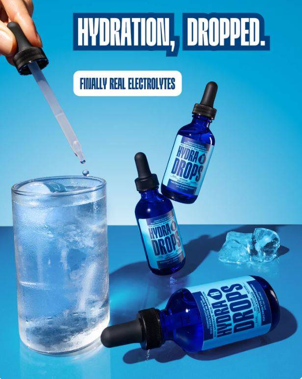 Hydra Drops Liquid Hydration Electrolyte Drops, 1 Bottle