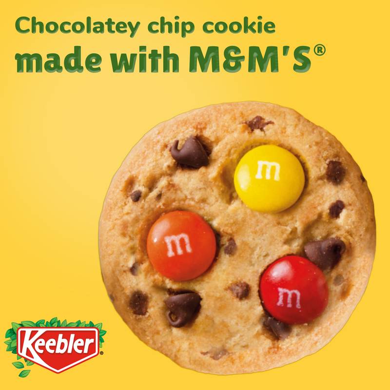 Keebler Chips Deluxe Cookies Made with M&M’s, Chocolate Chip Cookies Made with M&M’s, Family Size, 14.6 oz