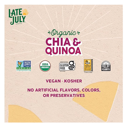 Late July Snacks Thin and Crispy Organic Tortilla Chips with Chia and Quinoa 10.1oz