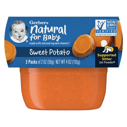 Gerber 1st Foods Sweet Potato Baby Food, 2oz. 2-Pack