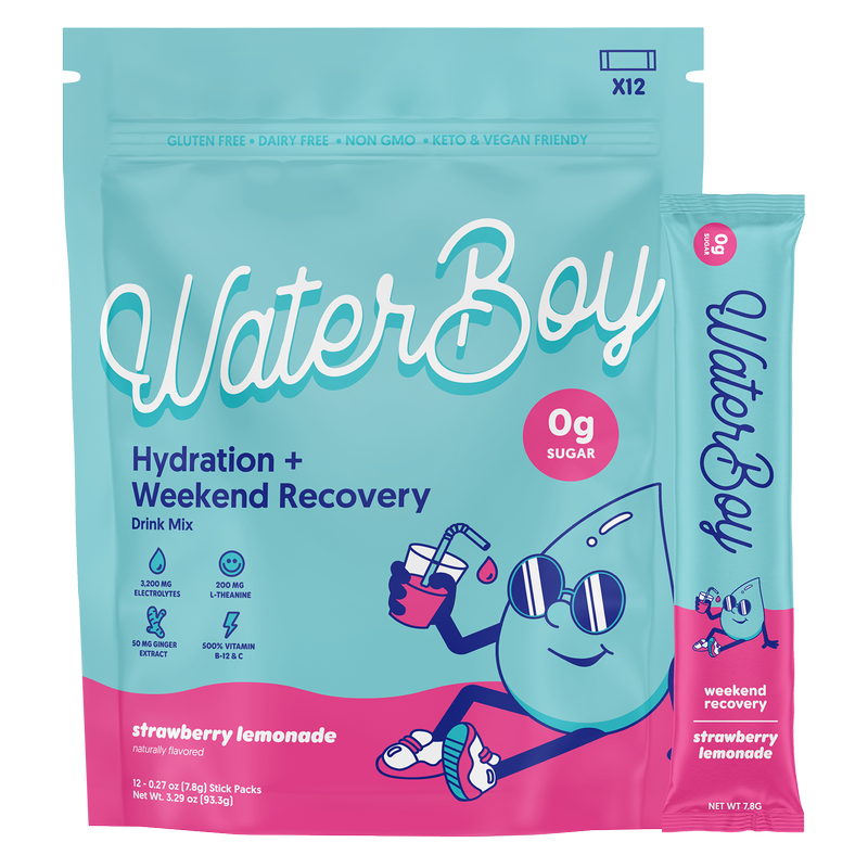 Waterboy Weekend Recovery, Strawberry Lemonade 12 Pack
