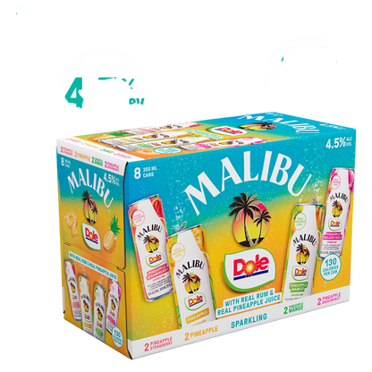 Malibu Dole Variety Pack 8pk 12oz Can