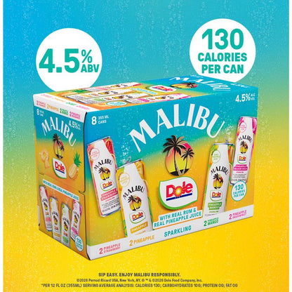 Malibu Dole Variety Pack 8pk 12oz Can