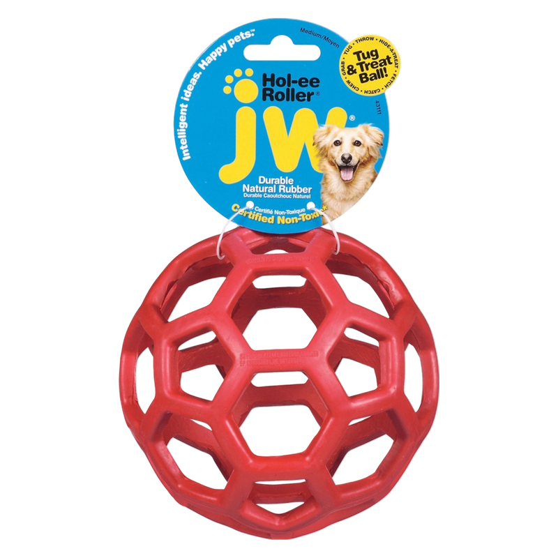 JW Pet Hol-ee Roller Dog Toy Puzzle Ball Medium