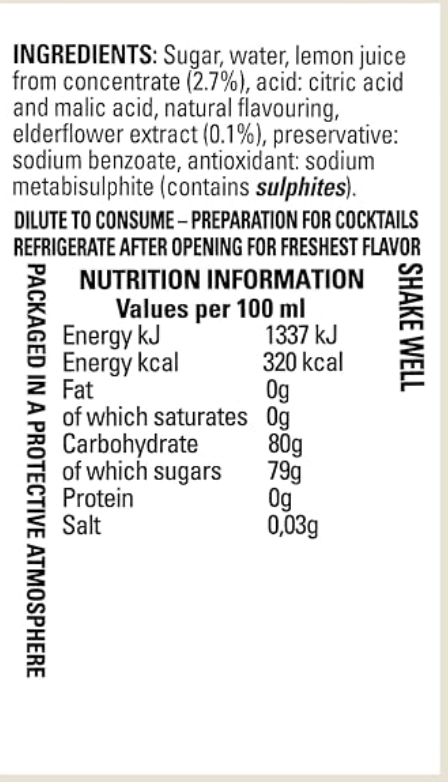 Finest Call Elderflower Syrup1 Liter