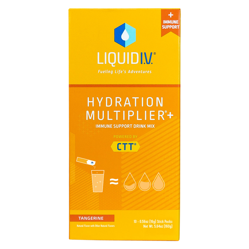 Liquid I.V. Hydration Multiplier + Immune Support Electrolyte Drink Mix Powder Tangerine 10ct Box