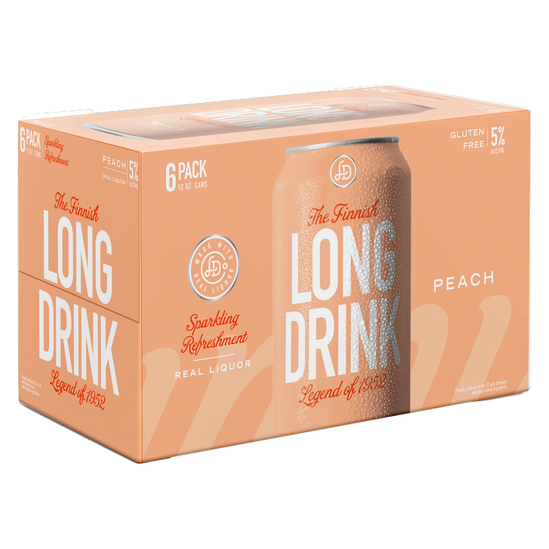 Long Drink Peach 6pk 12oz 5% ABV