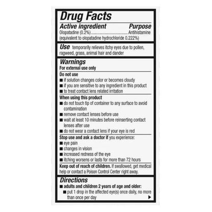 Pataday Once Daily Relief Allergy Eye Drops, 2.4Ml