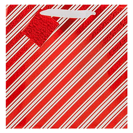 The Gift Wrap Company Diagonal Cane Stripes Large Bag