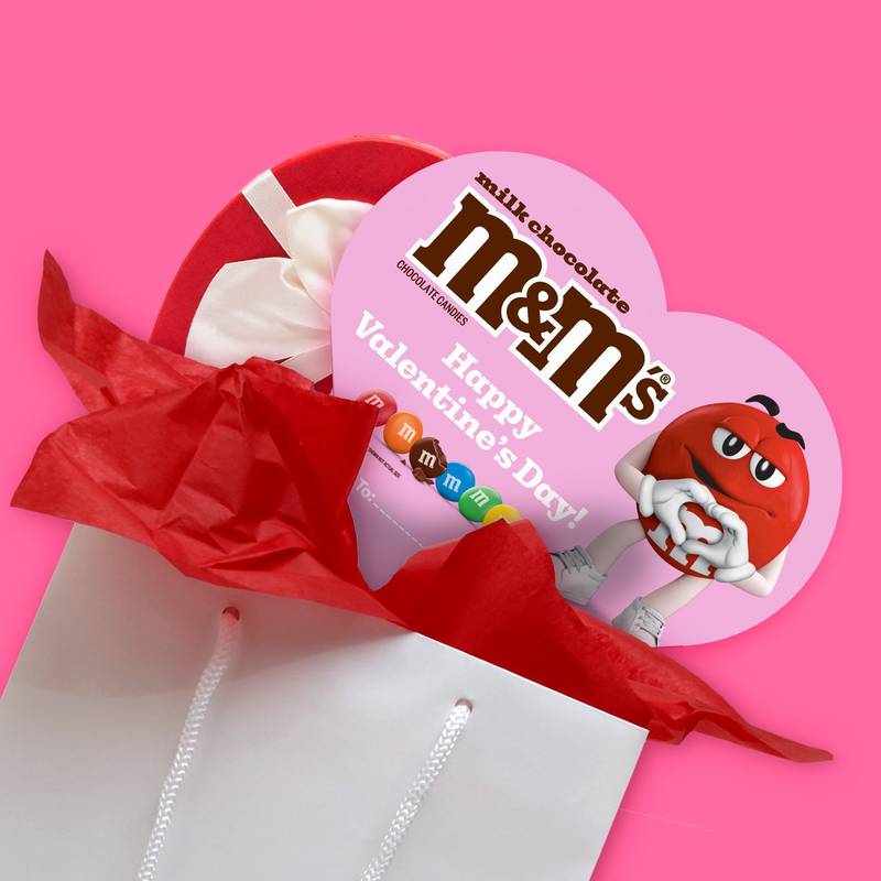 M&M’S Milk Chocolate Candies Heart Gift Box, 5.07oz