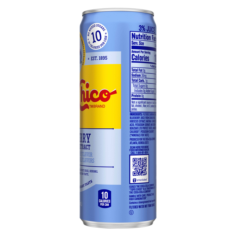 Topo Chico Sabores Blueberry Hibiscus 12oz Can