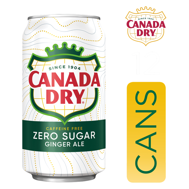 Canada Dry Ginger Ale Zero Sugar 12pk 12oz Can