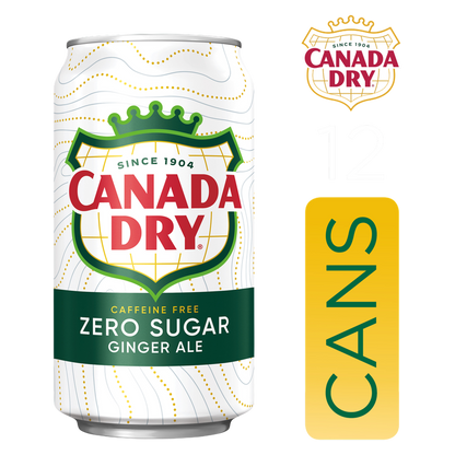 Canada Dry Ginger Ale Zero Sugar 12pk 12oz Can