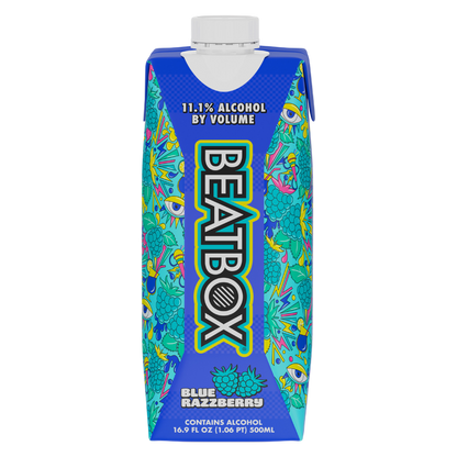 BeatBox Blue Razzberry 500ml 11.1% ABV Wine Party Punch