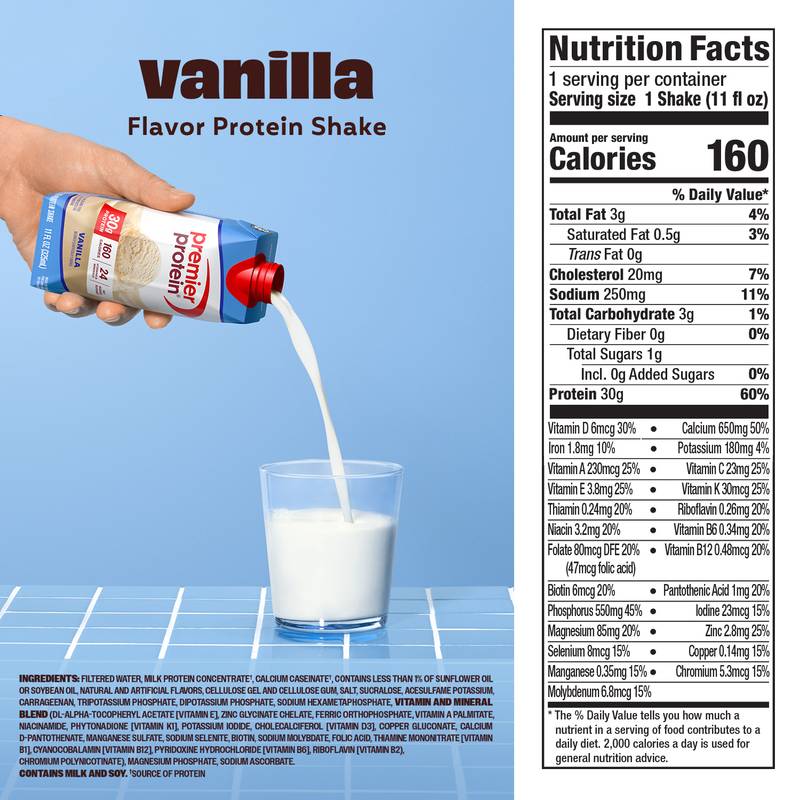 Premier Protein 30g Vanilla Protein Shake 4pk 11oz Ctn