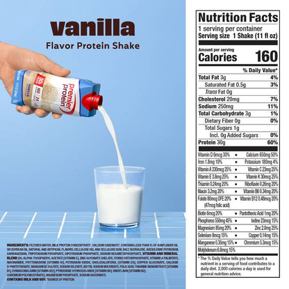 Premier Protein 30g Vanilla Protein Shake 4pk 11oz Ctn