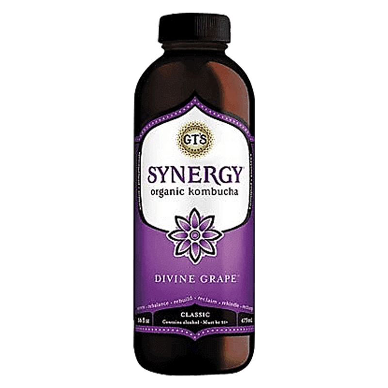 GT's Classic Kombucha Divine Grape Single 16oz Btl