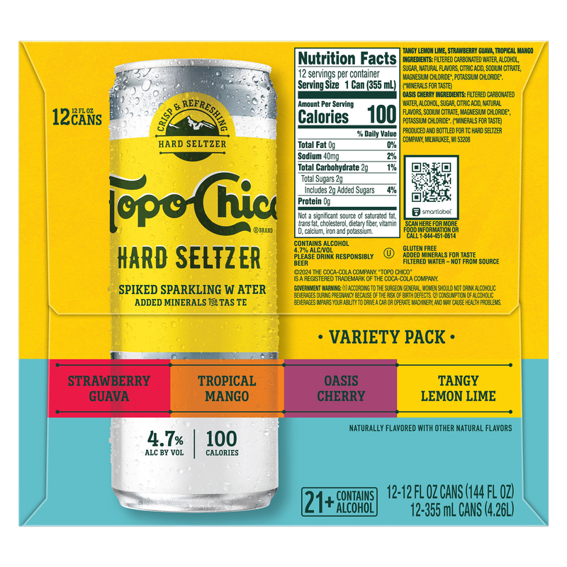 Topo Chico Hard Seltzer Variety Pack 12pk 12oz Can 4 7 ABV Topo topo-chico-hard-seltzer-variety-pack-12pk-12oz-can-4-7-abv-topo