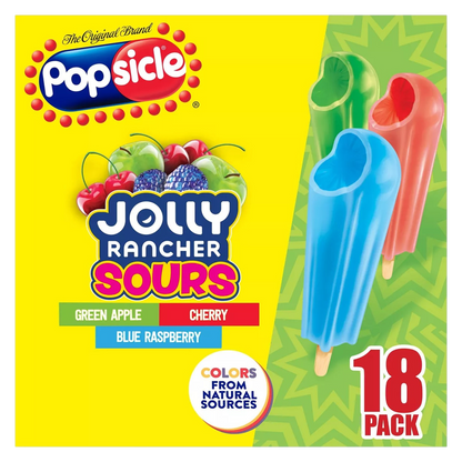 Popsicle Jolly Rancher Sour Popsicles, 18ct.