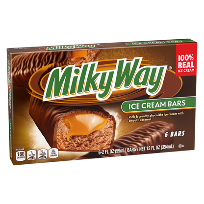 MILKY WAY Caramel and Chocolate Ice Cream Bars, 6 Pack, 2 Oz Bars