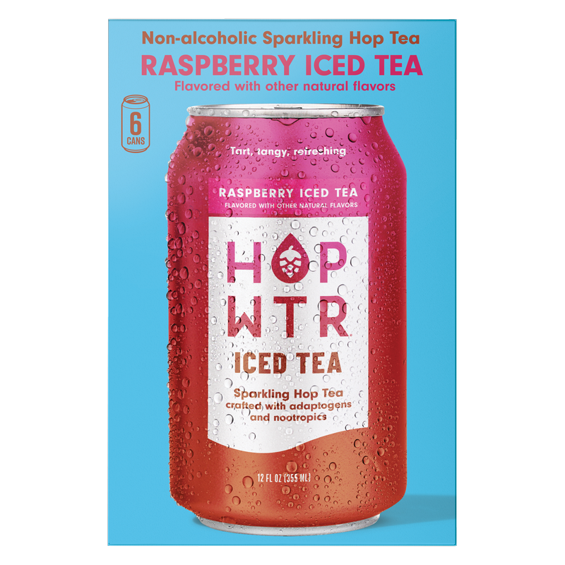 HOPWTR Raspberry Iced Tea 6pk 12oz Can