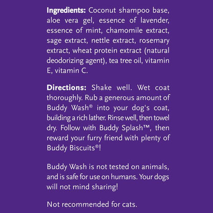 Buddy Wash Lavender & Mint 2 in 1 Dog Shampoo Plus Conditioner, 16oz.