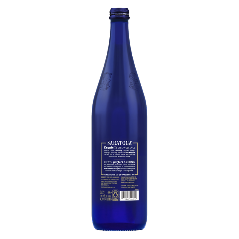Saratoga Sparkling Spring Water 28oz Glass Bottle