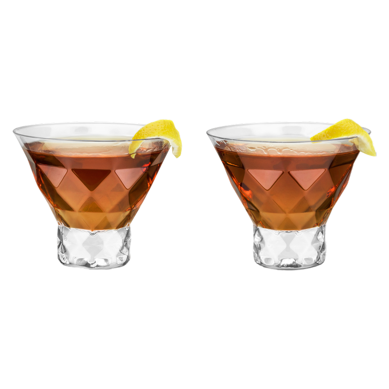 True Viski Jeweled Martini Glasses 2 ct