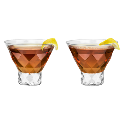True Viski Jeweled Martini Glasses 2 ct