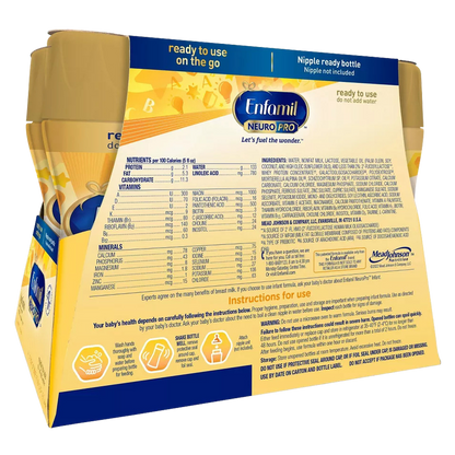 Enfamil NeuroPro Ready to Feed Infant Formula Bottles 6 pack 8oz