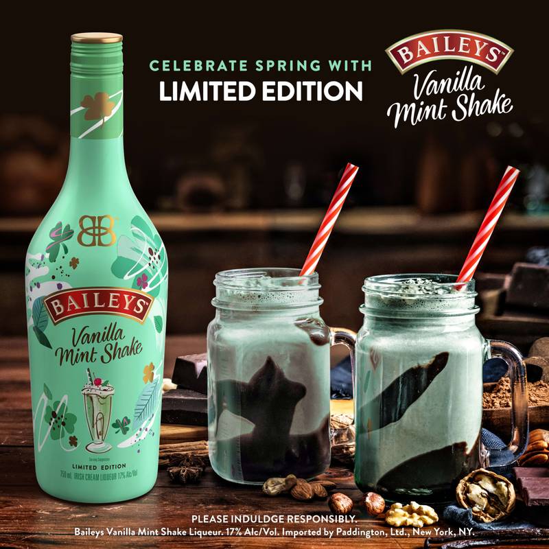 Baileys Vanilla Mint Shake Irish Cream Liqueur 750ml (34 Proof