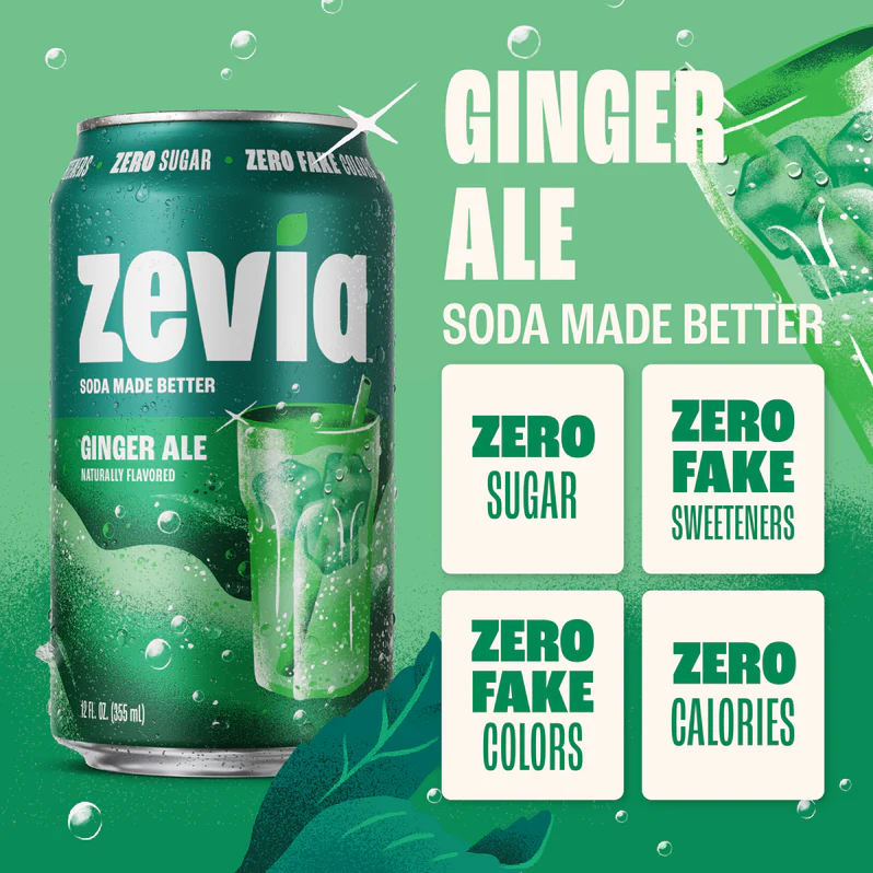 Zevia Ginger Ale 6pk 12oz Can