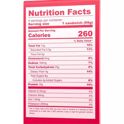 Jams Strawberry Protein PB&J Sandwich 4ct