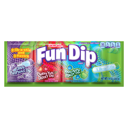 fun dip disposable vape Fun Dip Grape/Cherry/Razz Apple 3 Flavor 1.4 oz