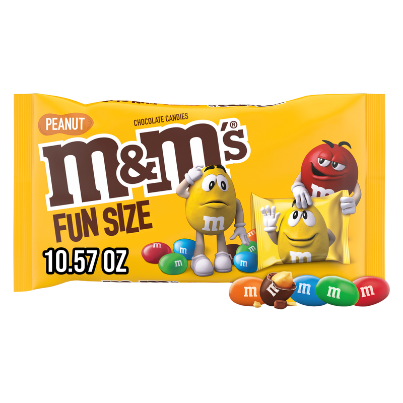 M&M Peanut Milk Chocolate Candies Fun Size 10.57oz