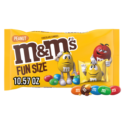 M&M Peanut Milk Chocolate Candies Fun Size 10.57oz