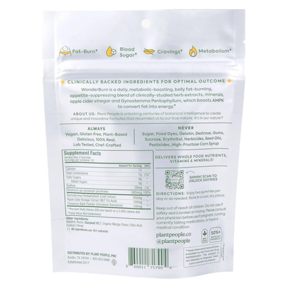 Plant People WonderBurn Gummies, 60ct