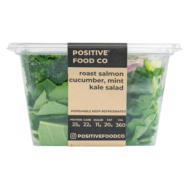 Salmon Kale Salad by Positive Food Co