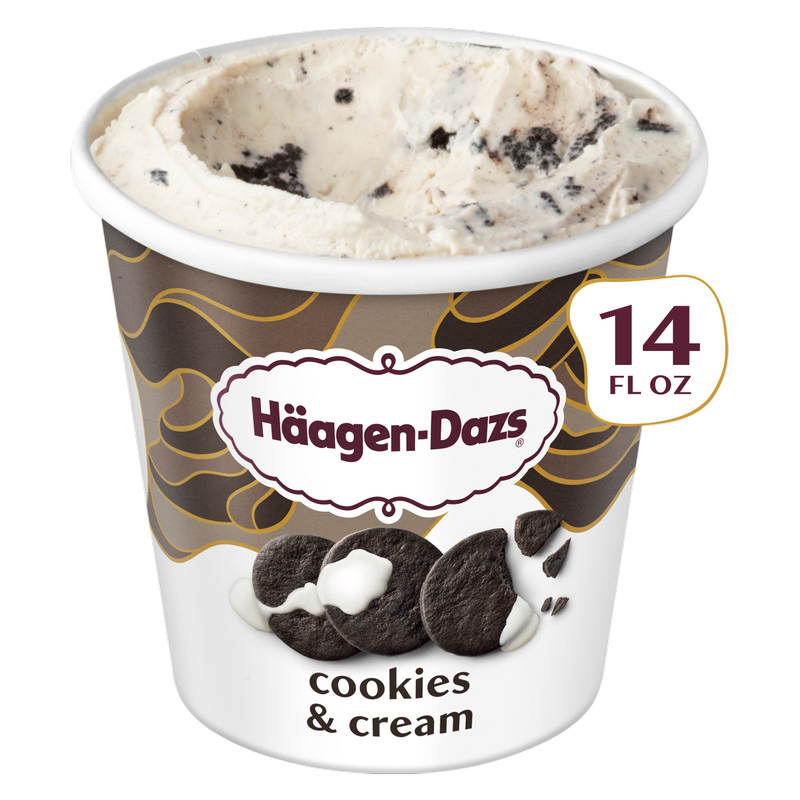 Haagen-Dazs Cookies & Cream Ice Cream, 14oz. - Haagen-Dazs – BevMo!