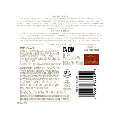Zacapa No. 23 Rum, 750 mL (80 proof)