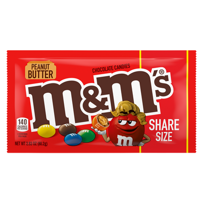 M&M's Peanut Butter Milk Chocolate Candies Share Size 2.83oz