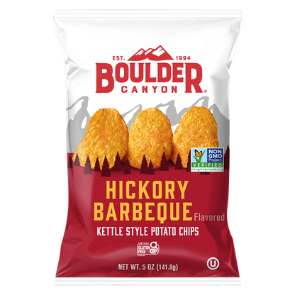 Boulder Canyon Hickory Barbeque Kettle Style Potato Chips 5oz