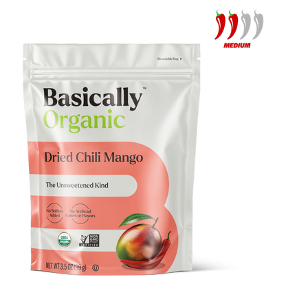 Basically Unsweetened Organic Dried Chili Mango 3.5oz