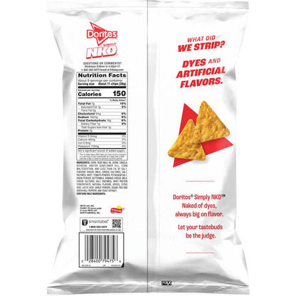 Doritos Simply NKD Tortilla Chips Nacho Cheese, 9.25oz