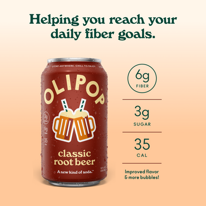 Olipop Classic Root Beer 4pk 12oz Can - XL Shelf Stable