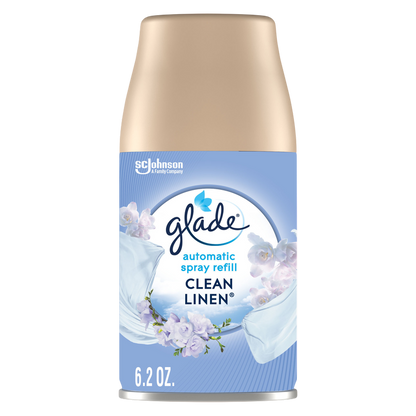 Glade Automatic Spray Refill, Air Freshener Infused with Essential Oils, Clean Linen, 6.2 oz, 1 Count