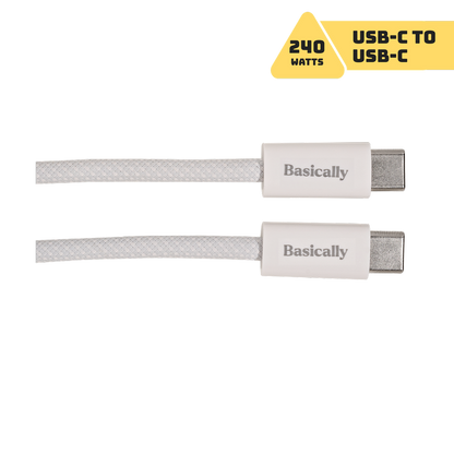 Basically 240W USB-C Woven Charge Cable (6ft)