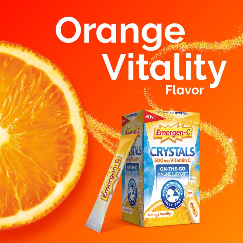 Emergen-C Crystals Orange Vitality 28ct