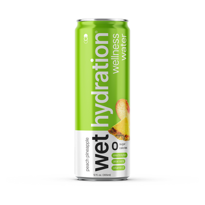 Wet Hydration Peach Pineapple Water 12oz Can
